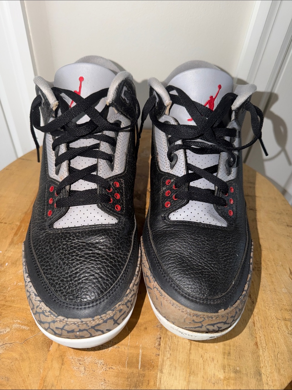 Nike Black/Gray/Red Air Jordan 3 Football Cleats